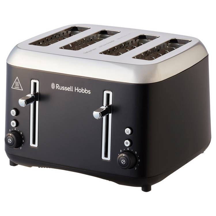 Russell Hobbs Addison Matte Black 4 Slice Toaster 27740 0