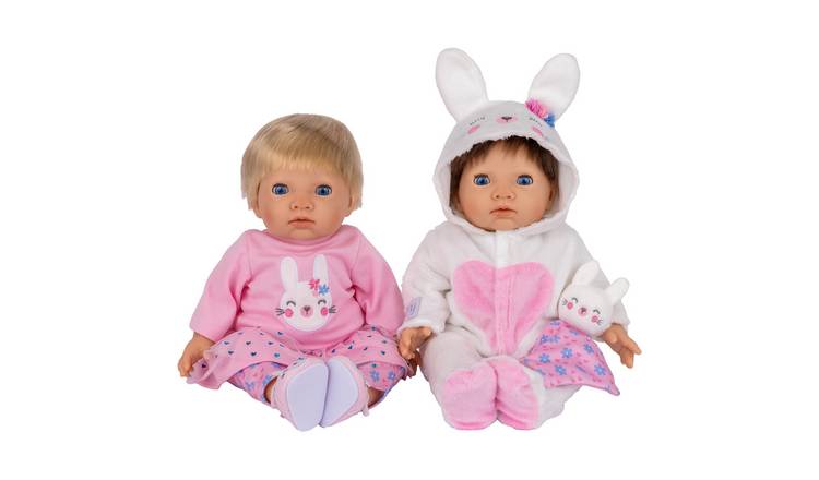 Tiny Treasures Bunny Blossom Outfit Baby Doll Bumper Set 