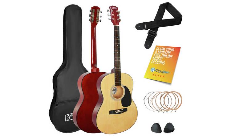 3rd Avenue Full Size Acoustic Guitar Pack - Natural