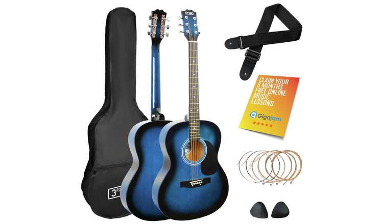 3rd Avenue Full Size Acoustic Guitar Pack - Blueburst
