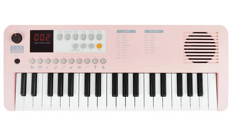 Axus Mini 37 Key Portable Electronic Keyboard - Pink
