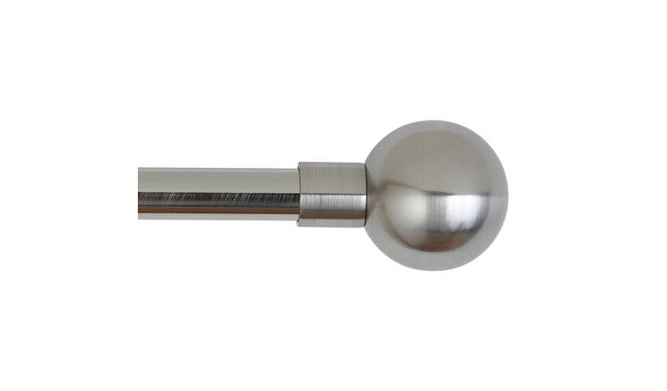 Argos Home Ball 70-120cm Curtain Pole - Stainless Steel