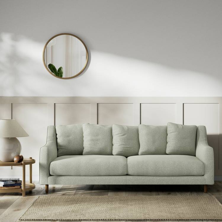Habitat Swift Fabric 3 Seater Sofa - Sage Green - Dark Leg 0