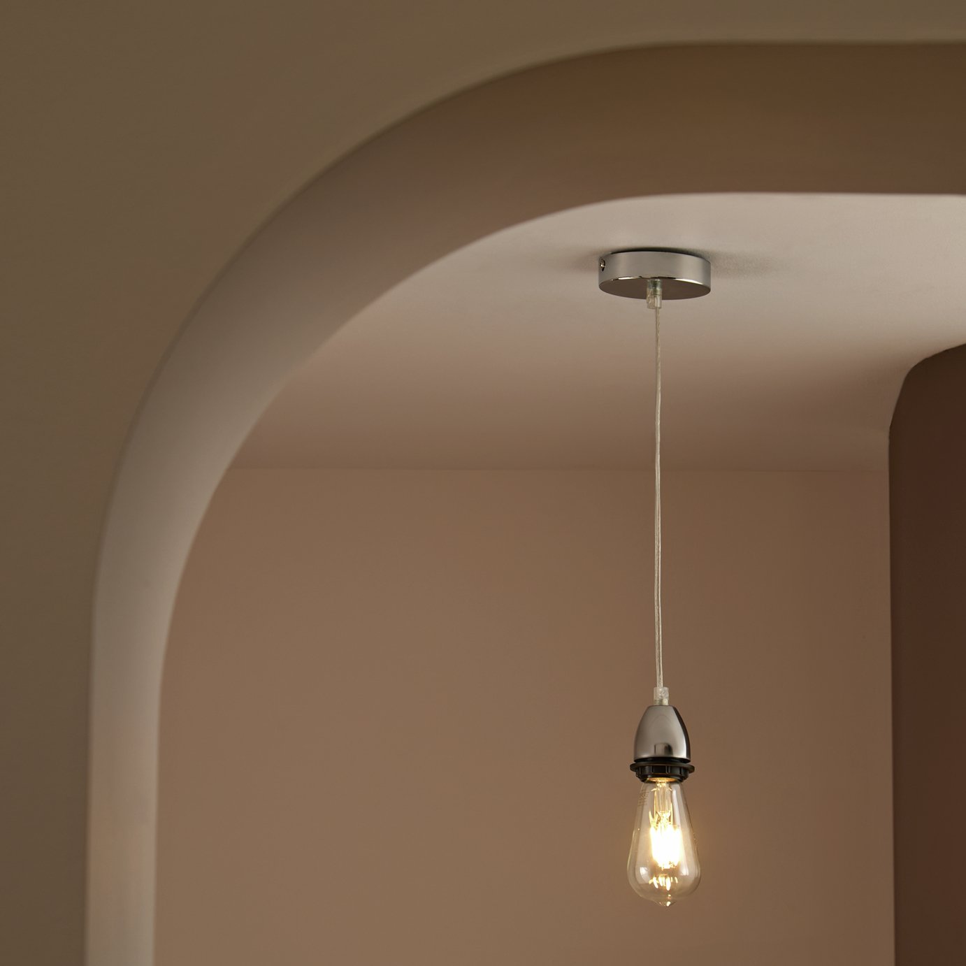 Metal Pendant Light Polished Chrome