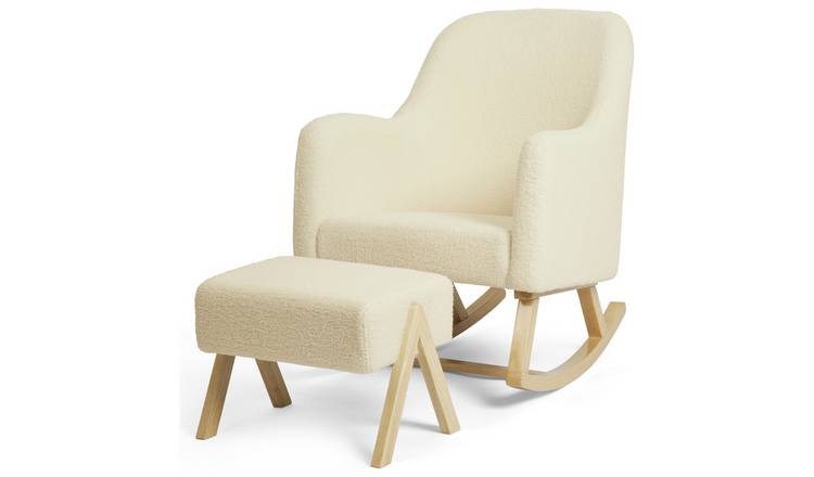 Ickle Bubba Roxby Nursery Chair and Stool - White