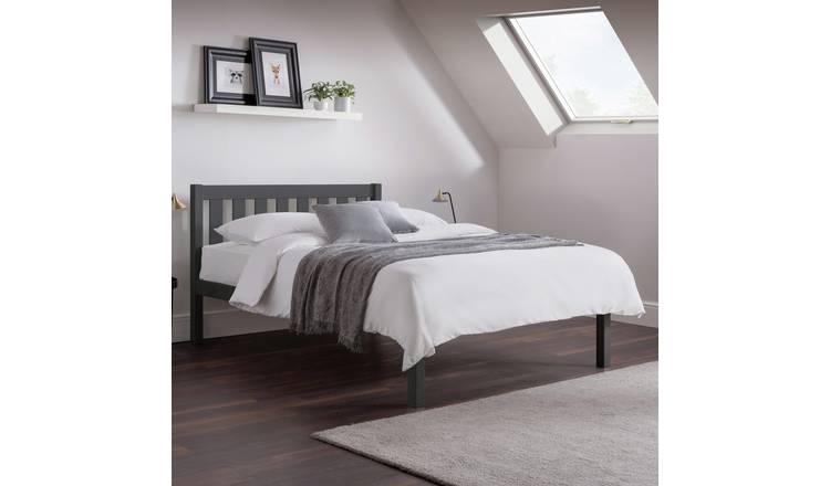 Julian Bowen Luna Double Wooden Bed Frame - Anthracite