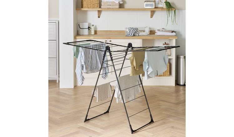 Argos Home Cross Wing Airer - Black