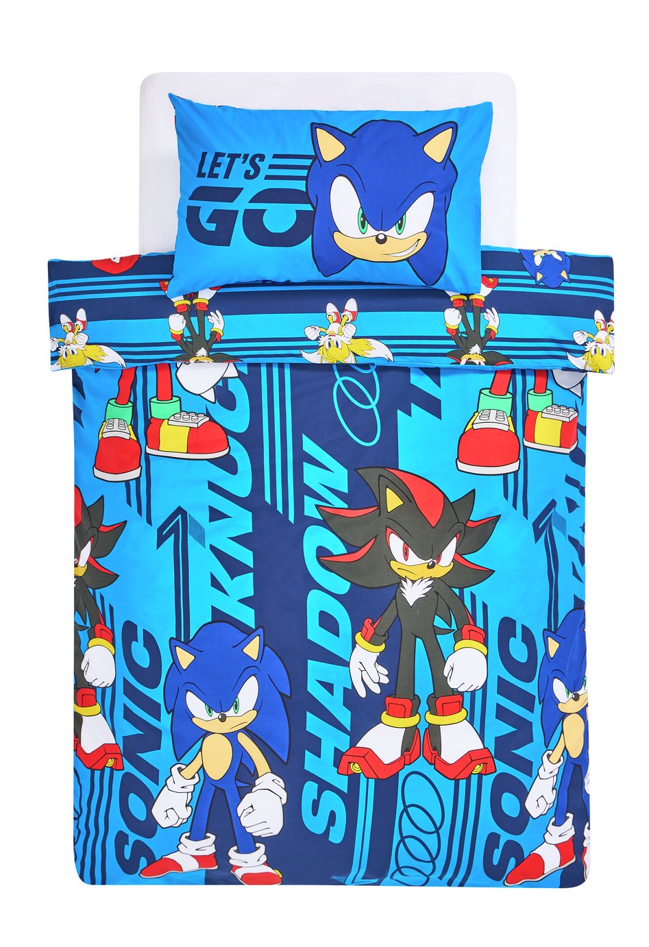 Sonic The Hedgehog Switch Blue Kids Bedding Set - Single
