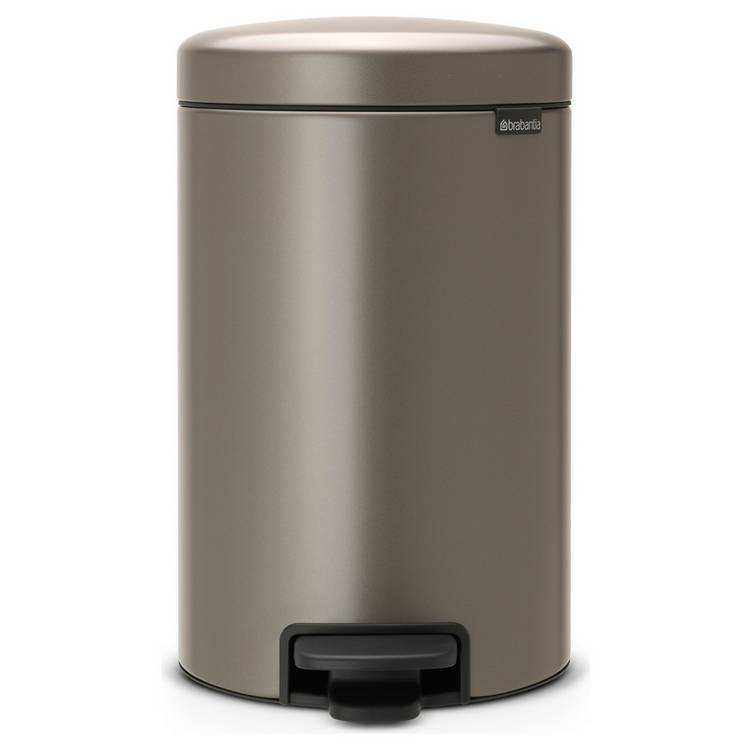 Brabantia 12 Litre New Icon Pedal Bin - Dark Grey 0