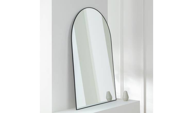 Habitat Black Arch Wall Mirror - 100x70cm