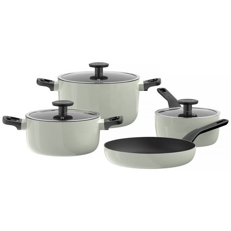 BergHOFF 4 Piece Glints Cookware Set - Sage Green 0