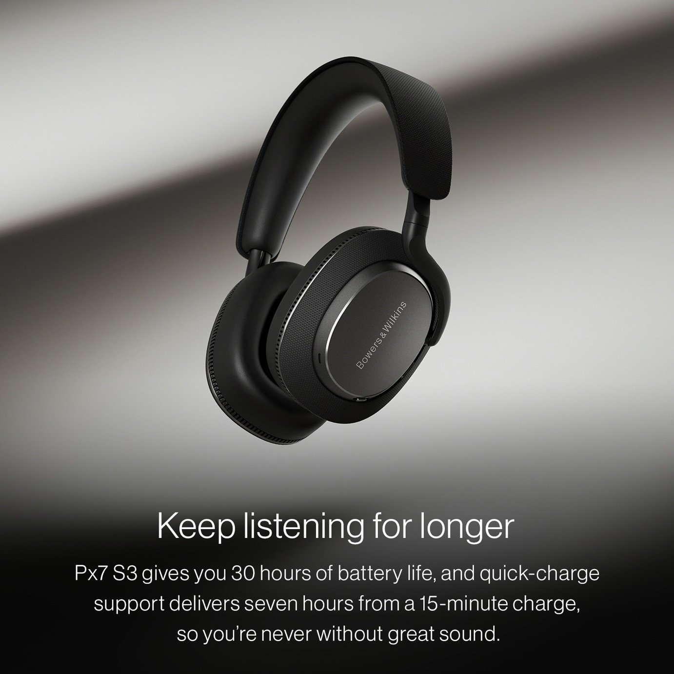 Buy Bowers & Wilkins Px7 S3 Over-Ear Wireless Headphones - Black