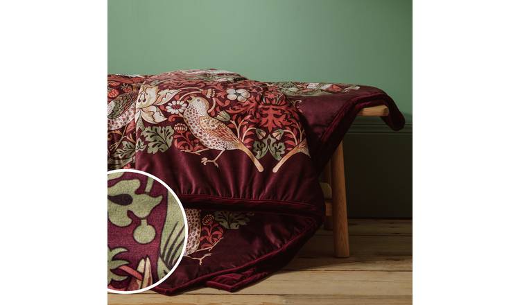 Habitat x Morris & Co. Strawberry Thief Throw - 200x150cm