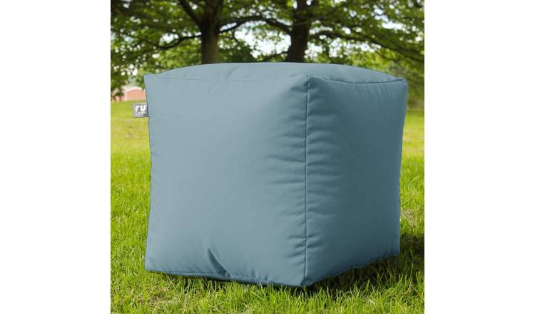 rucomfy Indoor Outdoor Cube Bean Bag - Light Blue