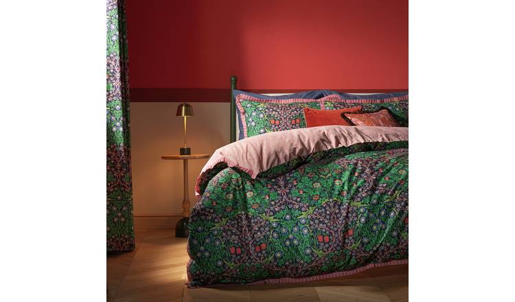 Habitat x Morris&Co. Cotton Blackthorn Bedding Set-Superking