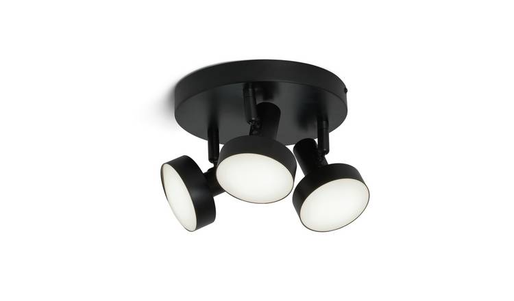 Argos Home Hero LED 3 Light Spotlight Plate - Black