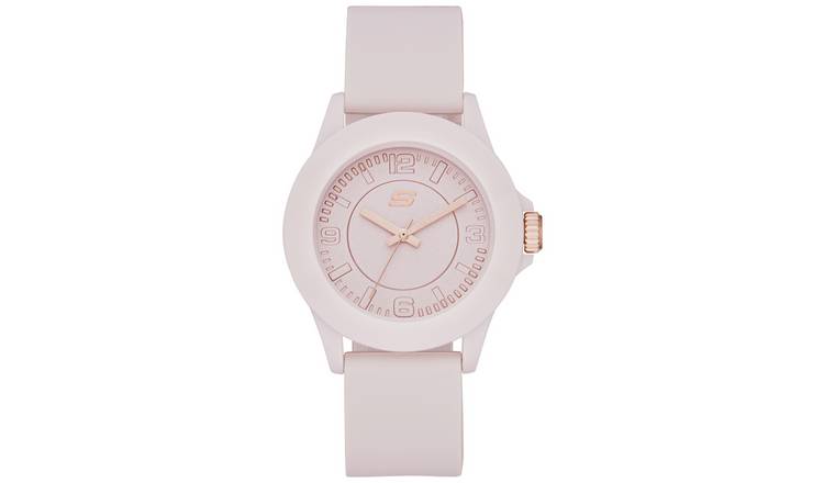 Skechers Rosencrans Nude Colour Silicone Strap Analog Watch