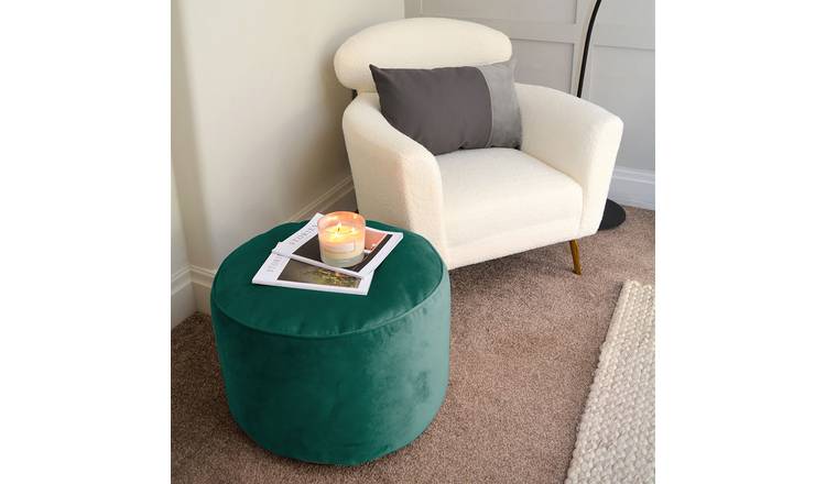 rucomfy Velvet Pouffe - Teal