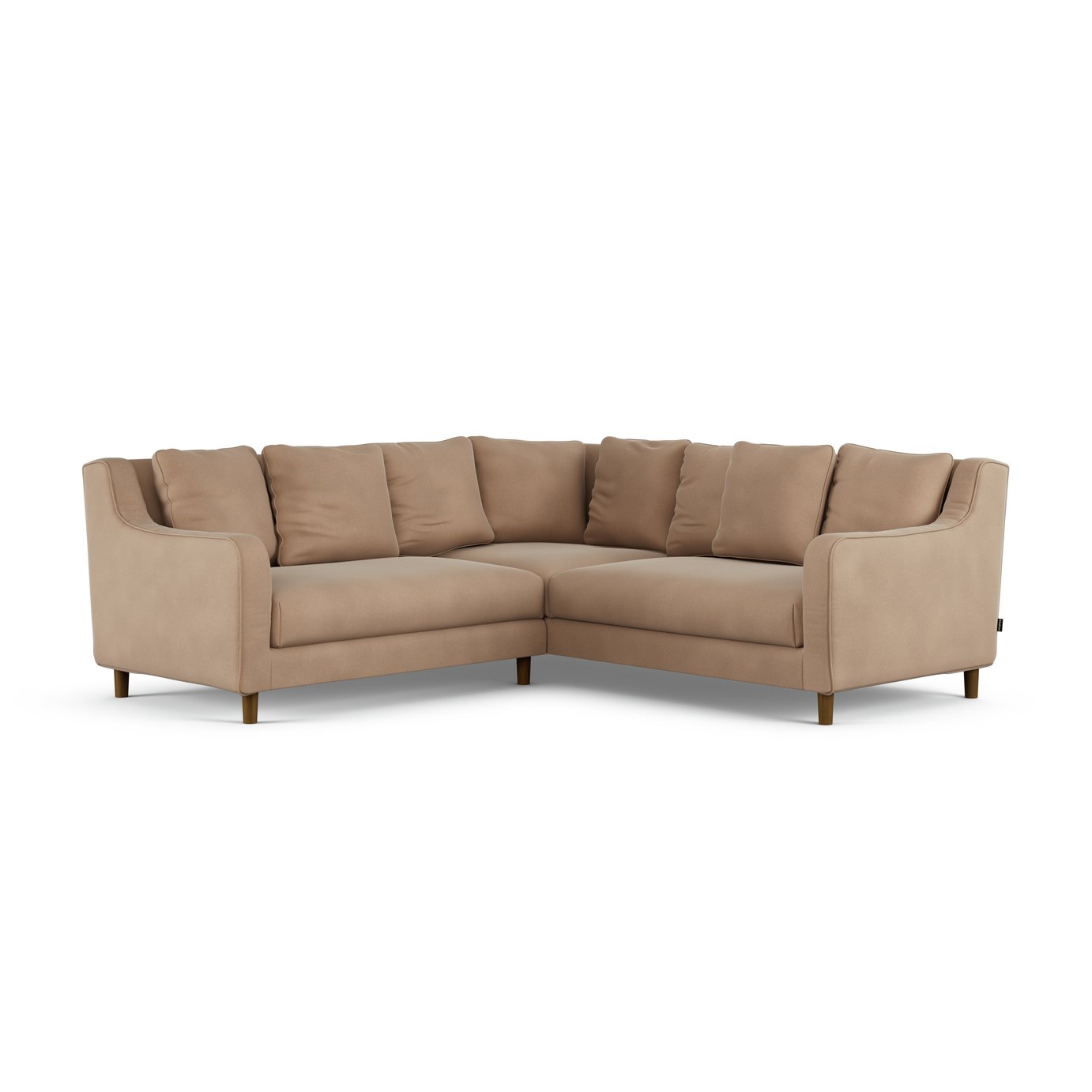 Habitat Swift Reversible Corner Sofa - Latte - Dark Leg