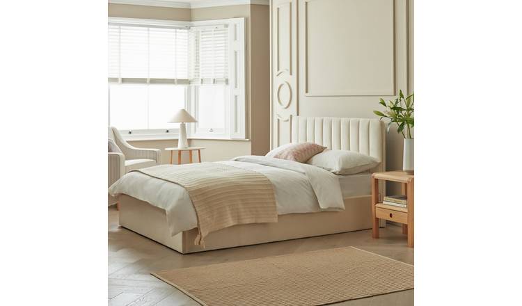 Argos Home Pandora Kingsize End Lift Ottoman Bed - Cream