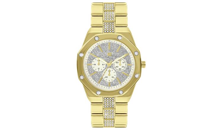 Spirit Ladies Gold Tone Stone Set Bracelet Watch