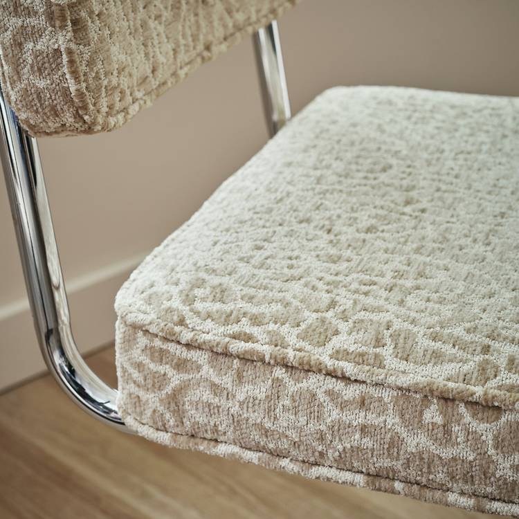 Habitat Enzu Metal Dining Chair - Leopard 0