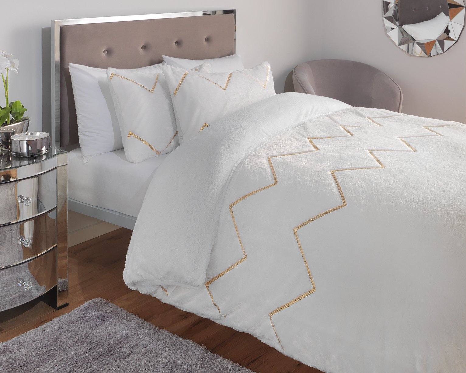 Argos Home Sequin Zig Zag Bedding Set Review