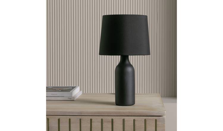 Argos Home Rica Ceramic Table Lamp - Black