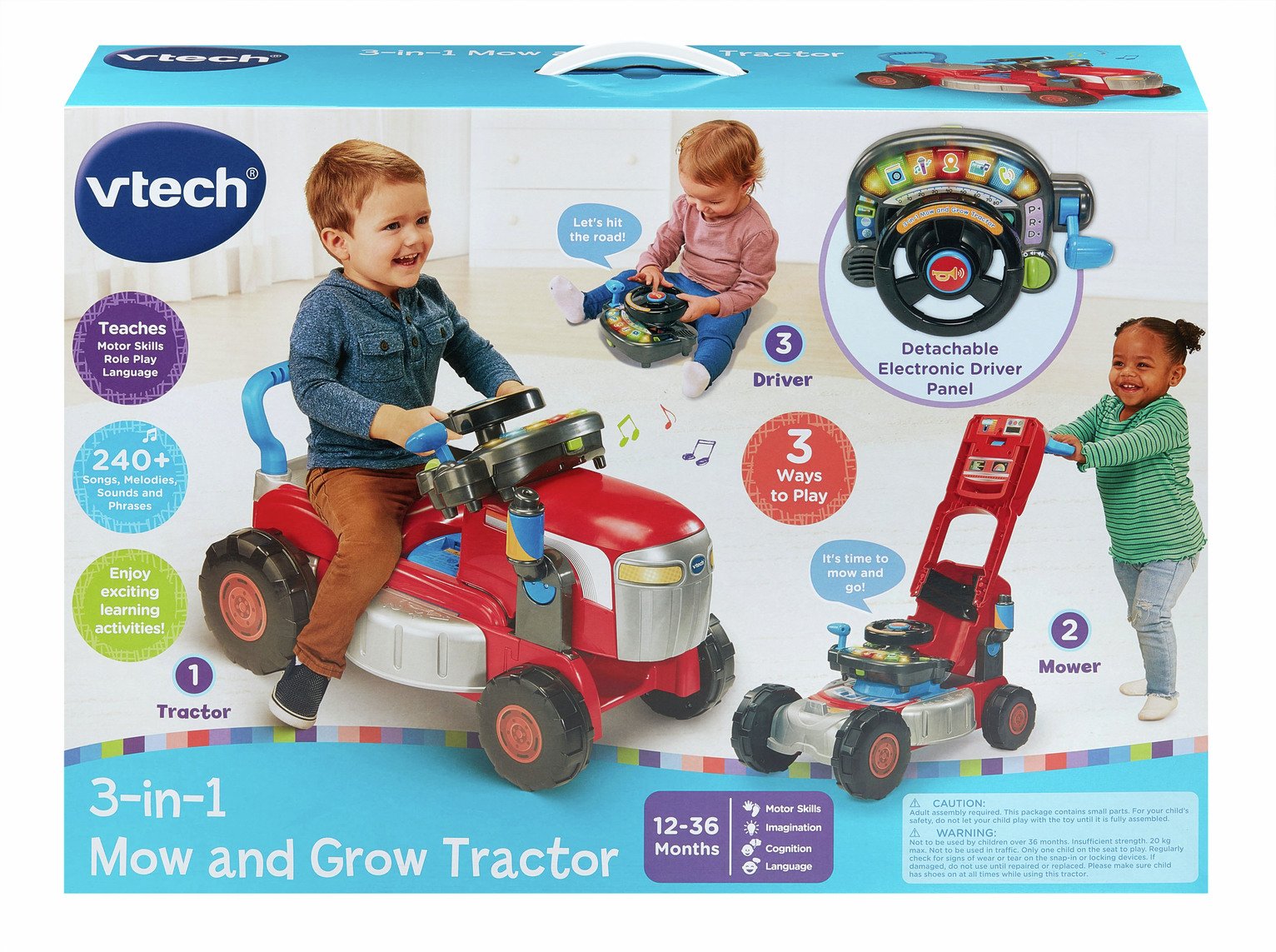 VTECH 2- IN 1 ROLLING EXPLORER DRUM NO