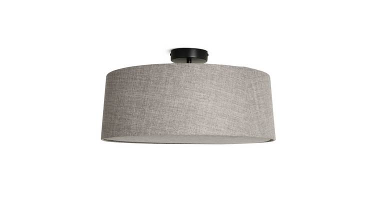Habitat Metal Flush Ceiling Light - Black & Grey