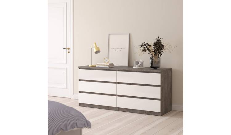 Furniture To Go Naia 6 Drawers Chest - Grey