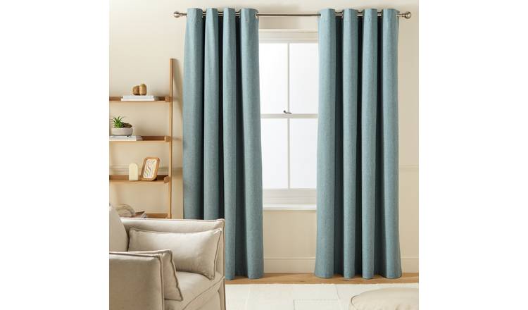 Habitat Blackout Eyelet Curtain - Ocean Blue - 137x117cm