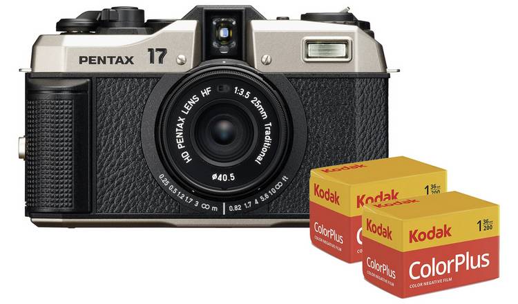 Pentax 17 18926+FILMx2 Compact Digital Camera 2x Film- Black