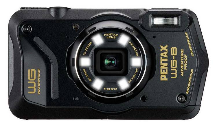 Pentax WG-8 20MP 5x Zoom Compact Digital Camera - Black