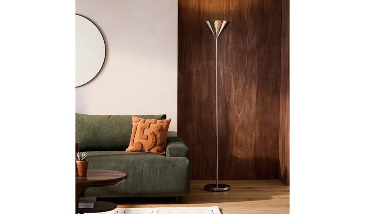 Habitat Cone Uplighter Floor Lamp - Polished Chrome