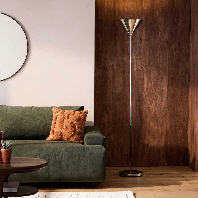 Habitat Cone Uplighter Floor Lamp - Polished Chrome 0