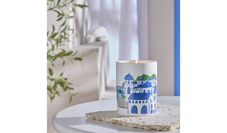 Habitat Medium Ceramic Candle - Santorini 