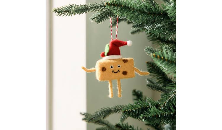 Argos Home Single Cheese with Hat Christmas Hanging Ornament