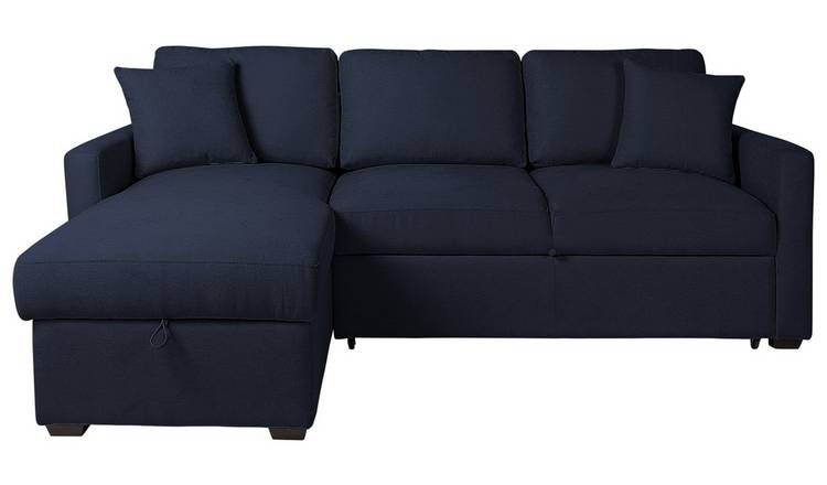 Habitat Reagan LH Storage Chaise Sofabed - Navy