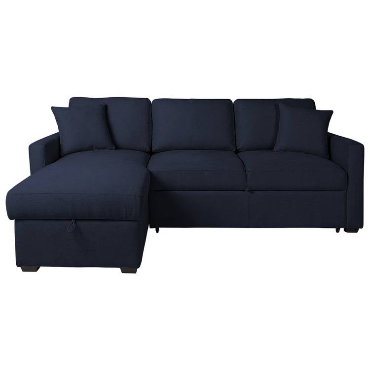 Habitat Reagan LH Storage Chaise Sofabed - Navy 0