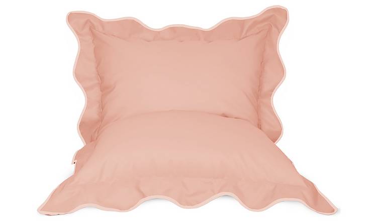 rucomfy Kids Scallop Out Squarbie Bean Bag- Dusky Pink