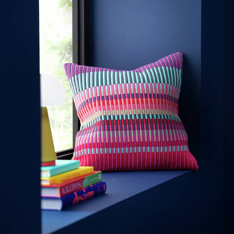 Margo Selby Buster Cushion - Red - 43x43cm 0