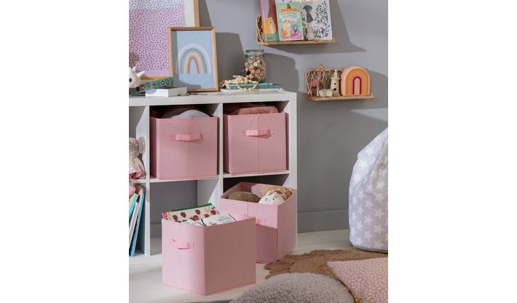 Argos Home Set of 4 Kids Boxes - Pink