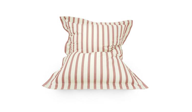 rucomfy Kids Stripe Out Squarbie Bean Bag- Pink