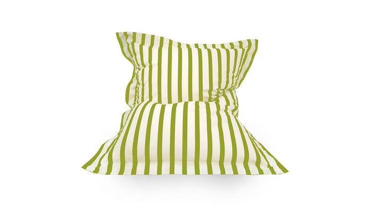rucomfy Kids Stripe Out Squarbie Bean Bag- Green