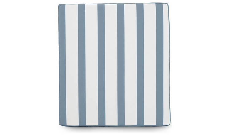rucomfy Stripe Single Garden Bench Cushion - Blue & White