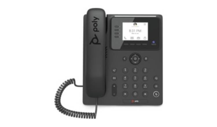 Poly CCX 350 Media Phone Teams Corded Telephone - Single