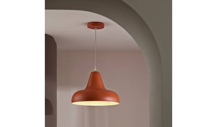 Habitat Aerial Metal Pendant Light - Burnt Orange