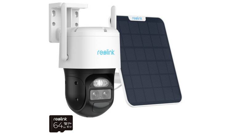 Reolink TrackMix 2K Dual-Lens Solar Camera with 64GB SD Card