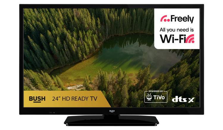 Bush 24Inch 24HT25CB Smart HD Ready HDR LED Freely TV
